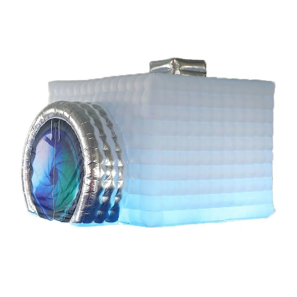 TOOL1SHOoo 2.5M White Inflatable Photo Booth Air Tent&Blower Portable Photobooth+ LED Light