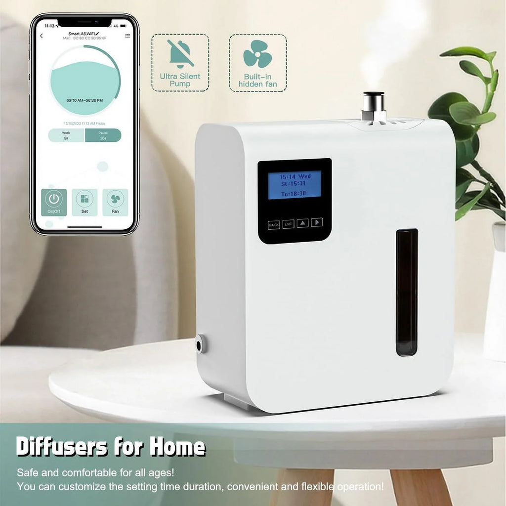 Scent Air Machine for Home,Waterless Essential Oil Diffuser 300ml, HVAC Essential Oil Scent Diffuser for Offices Homes Hotels Commercial Buildings Up to 1500 Sq. Ft