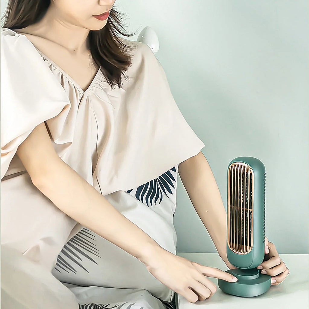 Anself Small Desk Tower Fan 3 Speed Portable USB Mini Cooling Tower Fan Air Circulation Standing Fan for Home Office Desktop Bedroom