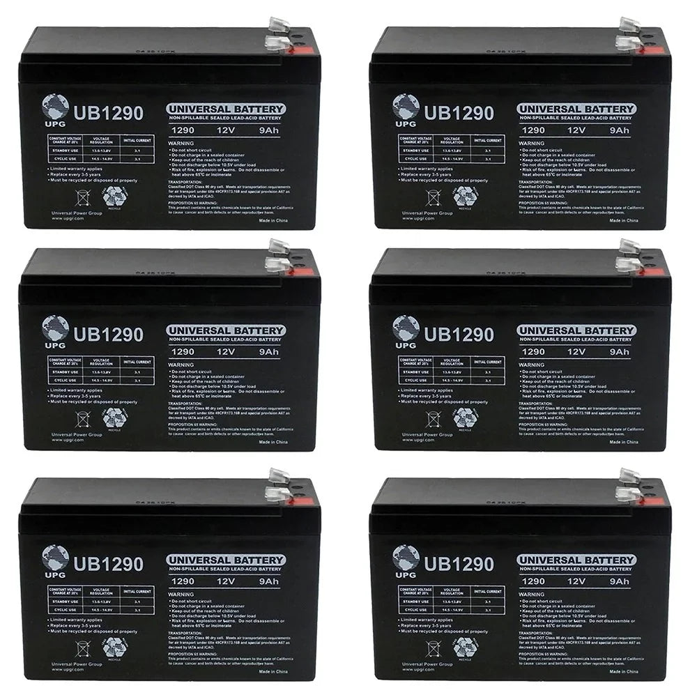 12V 9Ah SLA Power Unit for The Evo 500w Electric Scooter - 6 Pack