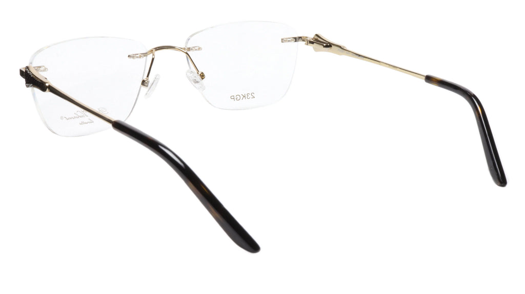 Paul Vosheront Tapered Square Gold & Black Acetate Optical Random Access Memory 52-18-135 37