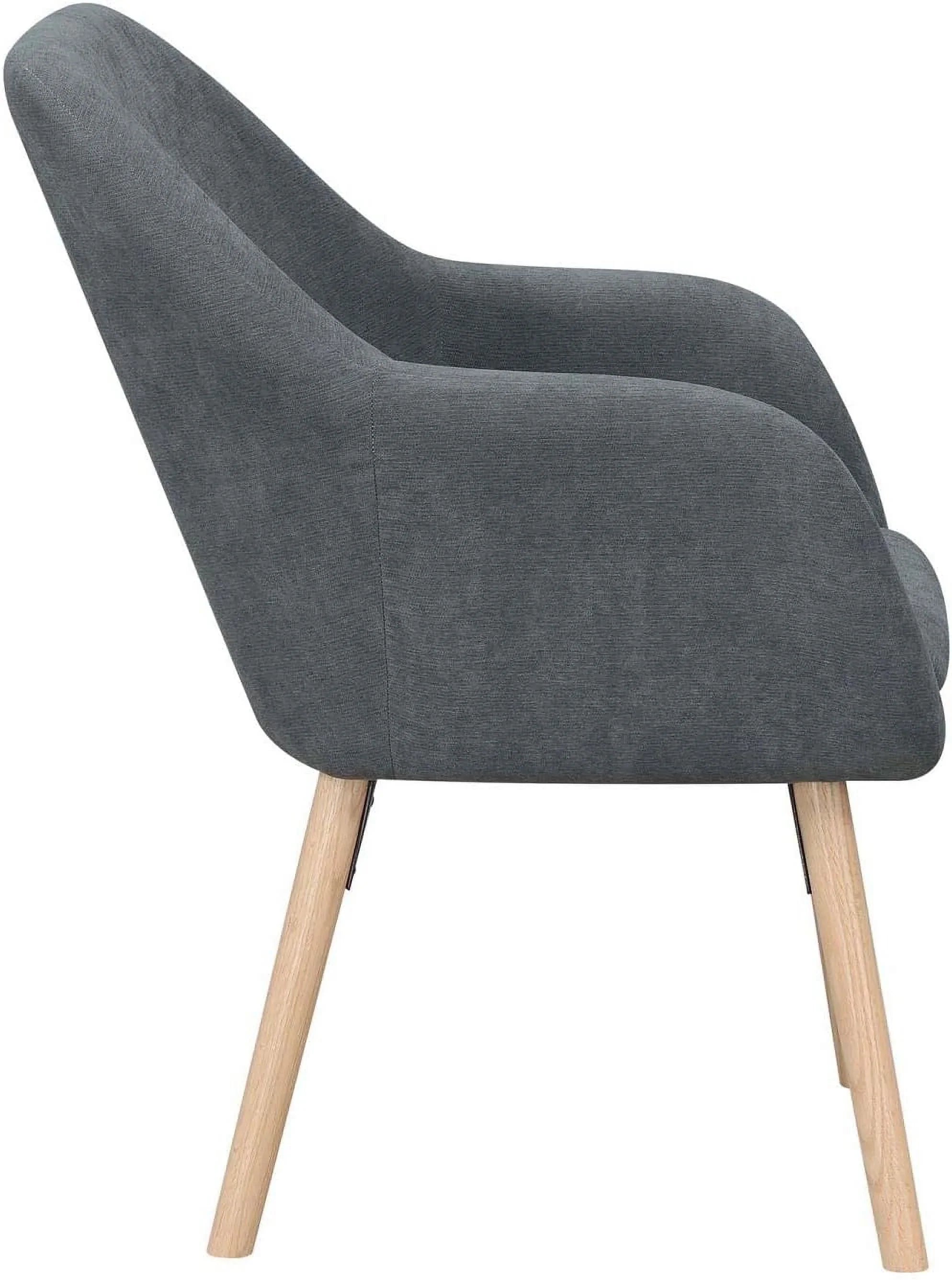 Take A Seat Charlotte Accet Chair, 25.25" L X 26.75" W X 33.5" H, Slate Gray Lie