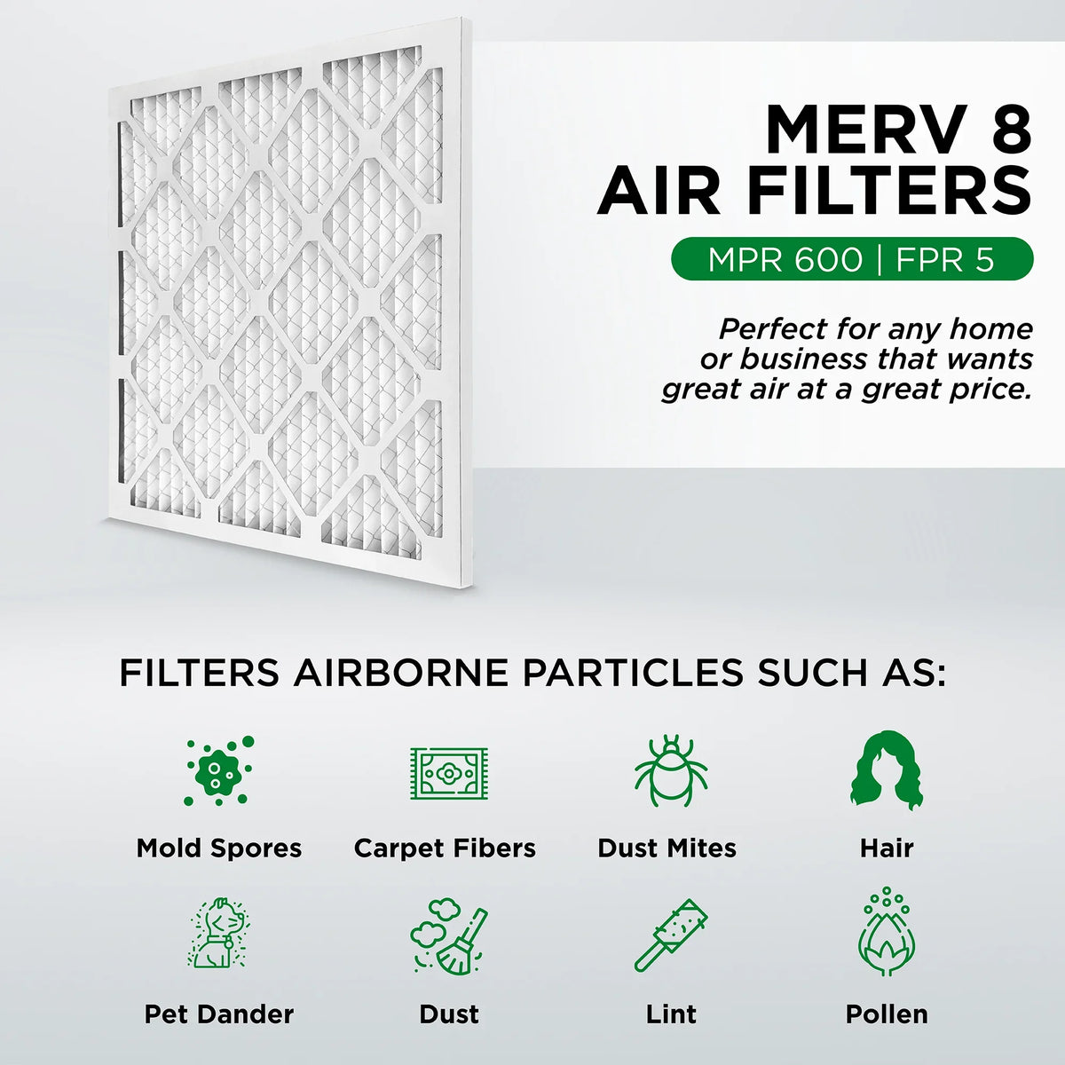 Pamlico Air 12x24x4 MERV 8 Pleated AC Furnace Air Filters. 3 Pack. (Actual Size: 11.38 x 23.38 x 3.75 Inches)