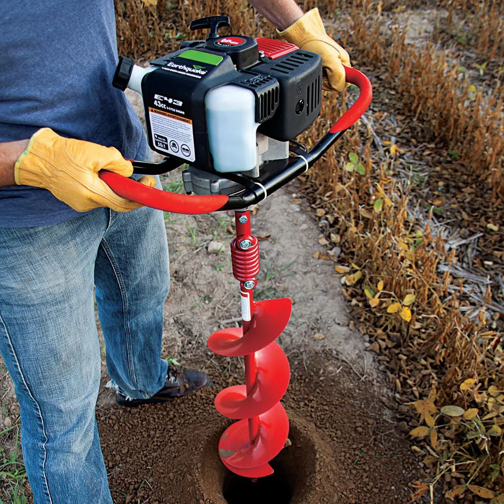 Earthquake E43™ 1-Person Earth Auger Powerhead With 8 Inch Auger Bit, 43cc 2-Cycle Viper Engine, 35064