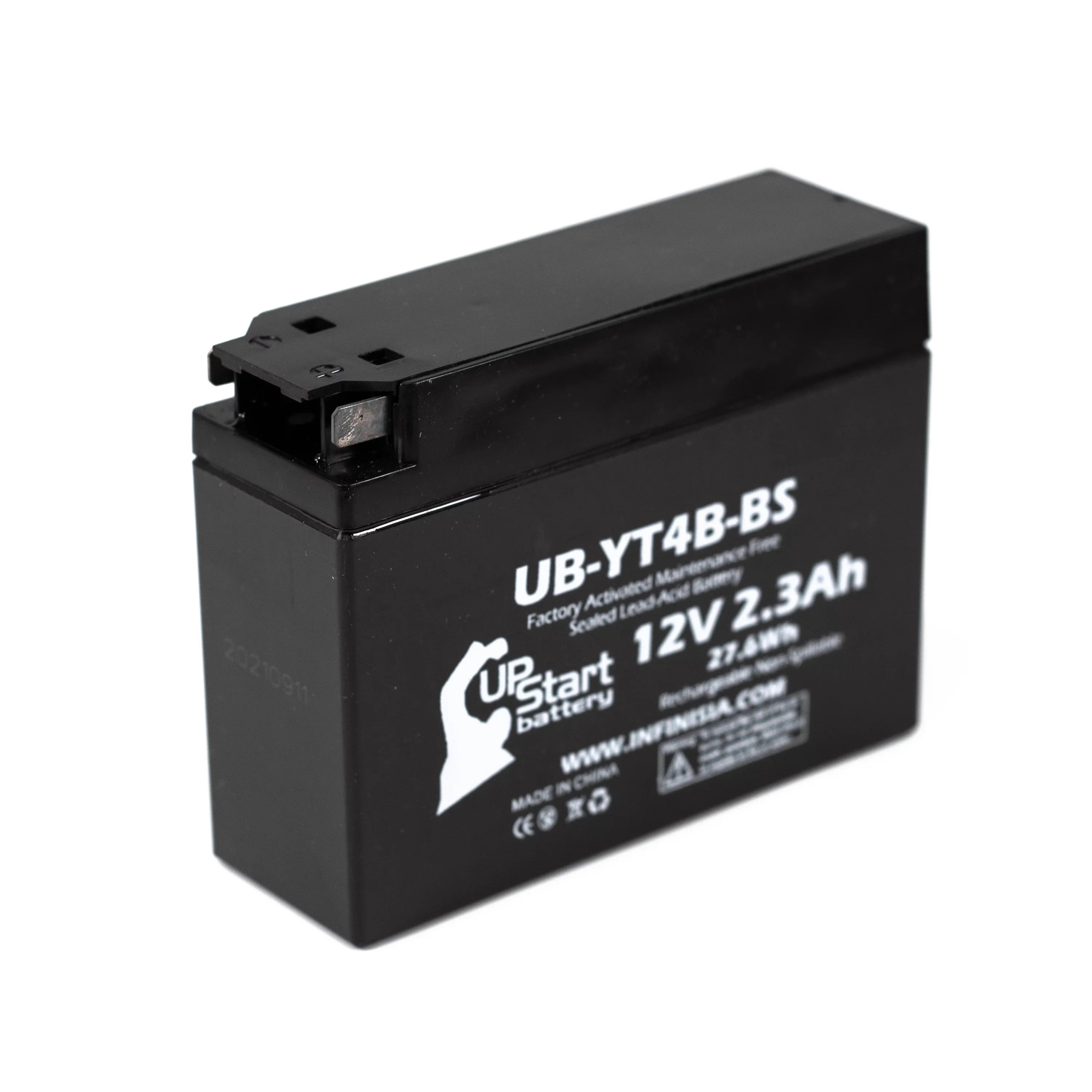 4-Pack UpStart Energy Source Replacement for 2010 Yamaha SR400 (FI) 400CC Factory Activated, Maintenance Free, Motorcycle Energy Source - 12V, 2.3Ah, UB-YT4B-BS