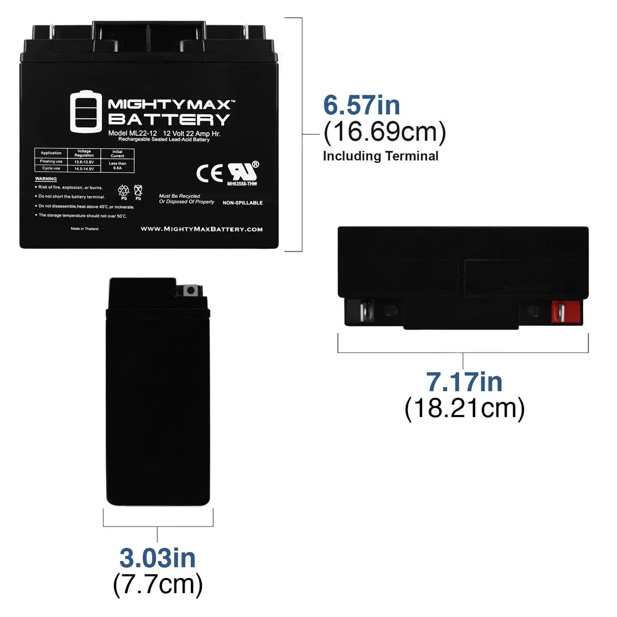 12V 22AH Power Unit for Alante Jr Scooter Wheelchair GP 200 - 4 Pack