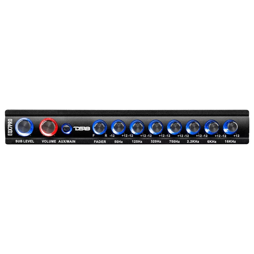 DS18 7 Band Pro Car Audio Graphic Equalizer Passive Subwoofer Crossover EQX7PRO