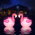 Floating Pool Lights 2PCS, Solar Flamingo Pool Lights for Inground Pools Waterproof, Glow in The Dark Light Up Swimming Pool Accessories, Solar Floating Lights for Pool Flamingo Party Decor