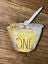 Rae Dunn Yellow Speckled Random Access Memory Measuring Cups Black Lettering 4-piece set includes 1 each of One Half Third Quarter Cup Kitchen