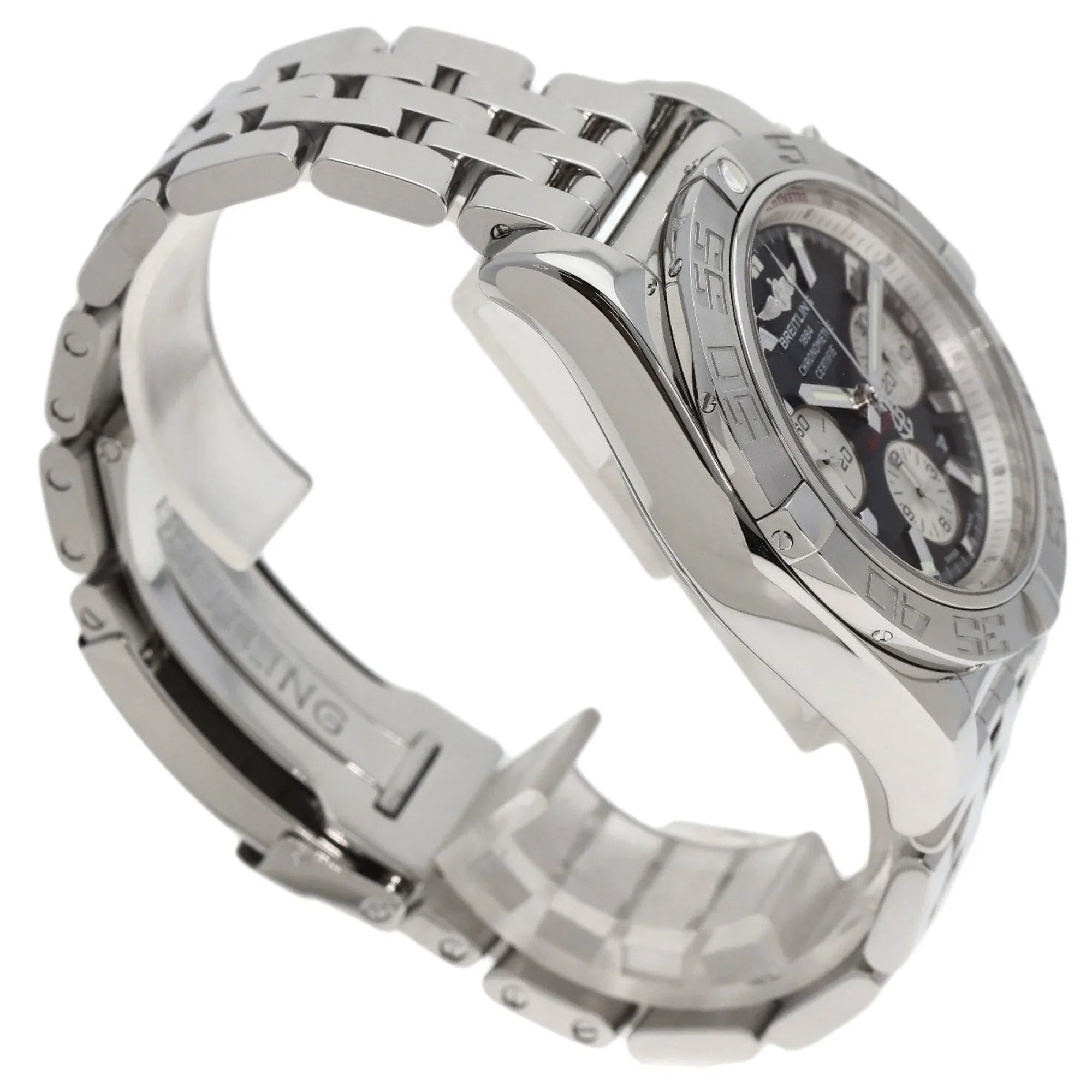 Pre-Owned Breitling AB0110 Chronomat 44 Watch Stainless Steel/SS Men's BREITLING (Good)