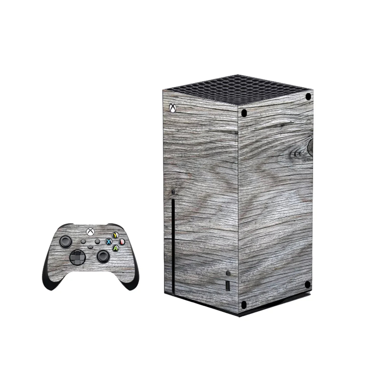 2021 Latest Xbox Gaming Console Black 1TB Flash Storage Bundle with Wireless Controller and Mytrix Technology Full Body Customized Skin Wooden Ash Gray