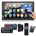 Double 2Din 7" Car Stereo Android/Apple Carplay Radio Touch Panel Player + 12LED Camera