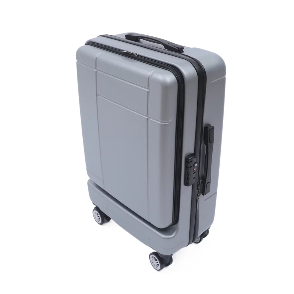 Wuzstar 24" Traveling Luggage PC+ABS Luggage Bags with TSA Lock Durable Spinner Wheels Hardside Carry On Suitcase , Silver