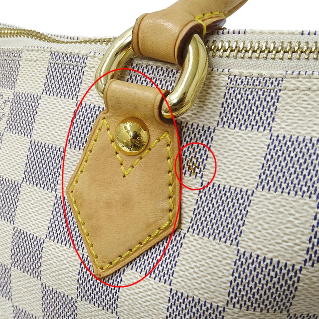 Authenticated Pre-owned Louis Vuitton LOUIS VUITTON Bag Damier Azul Ladies Tote Handbag Saleya PM N51186 White Gray