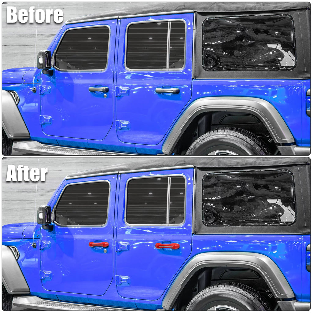 Red Door Handle Trim Cover Kit and Tailgate Handle Cover for Jeep Wrangler JL JLU 2 & 4 Doors 2018-2021