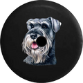2018 2019 Wrangler JL Backup Camera Schnauzer Dog Lover Adopt Rescue Spare Tire Cover for Jeep RV 33 Inch