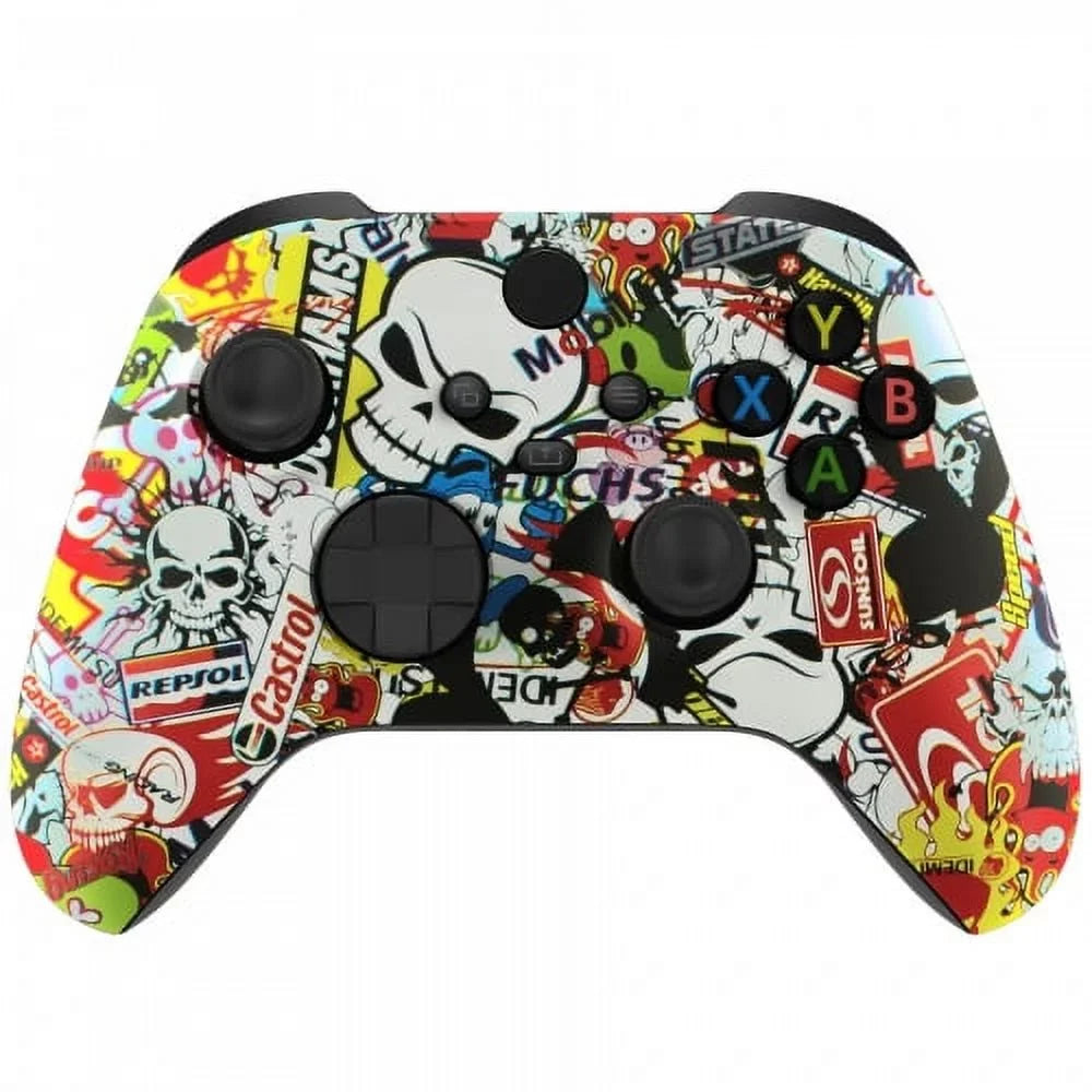 "Sticker Bomb" Xbox One X UN-MODDED Custom Controller Unique Design (with 3.5 jack)