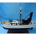 Old Modern Handicrafts Shrimp Boat Model Boat - Natural Wood 25in. x 19in. x 5in.