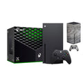 2021 Latest Xbox Gaming Console Black 1TB Flash Storage Bundle with Wireless Controller and Mytrix Technology Full Body Customized Skin Wooden Ash Gray
