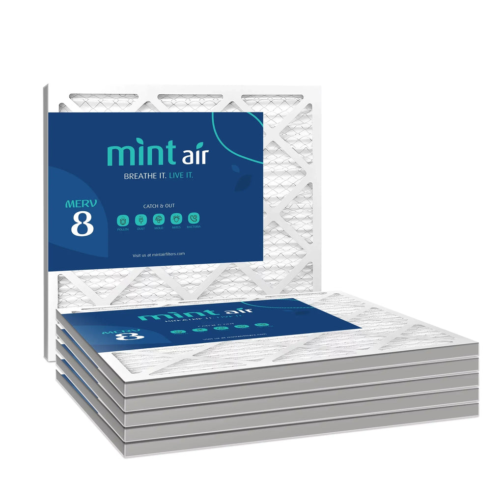 Mint Air, 15x20x1 Air Filter MERV 8, Pleated HVAC AC Furnace Filters (6 Pack)