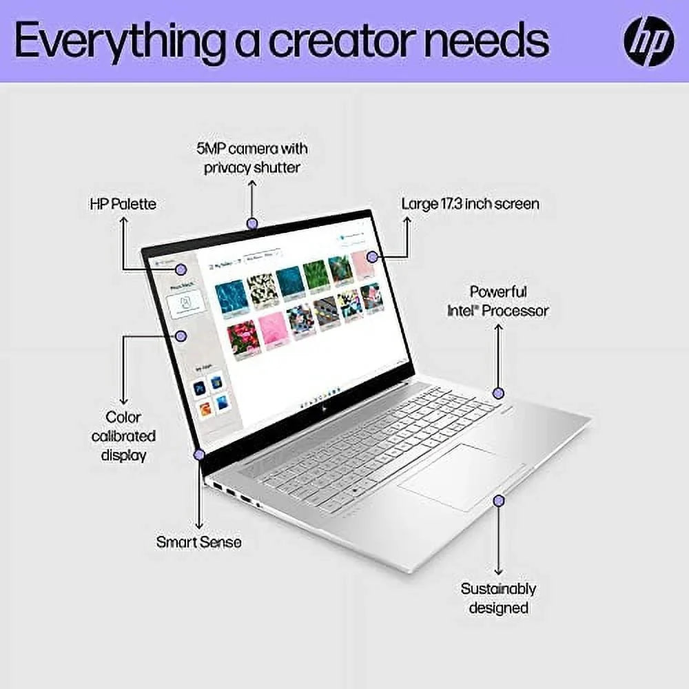 HP Envy (2023) | 17.3" FHD IPS Panel | Heart 12th Heart i7-1260P Iris Xe Graphics | 64GB DDR4 4TB NVMe Solid Storage | Thunderbolt 4 Wi-Fi 6E Backlit | Windows 10 | TLG 32GB USB
