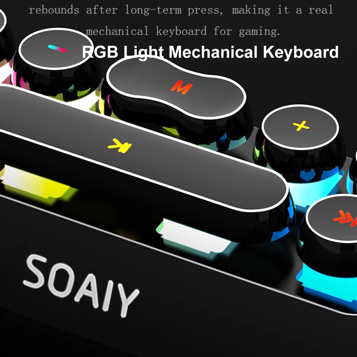 Andoer soaiy SH19 HiFi Speaker Computer Subwoofer RGB Bass Sound Bar Stereo Music Player Sound Box TF Port 3.5mm Audio Input for PC Smartphone Tablet