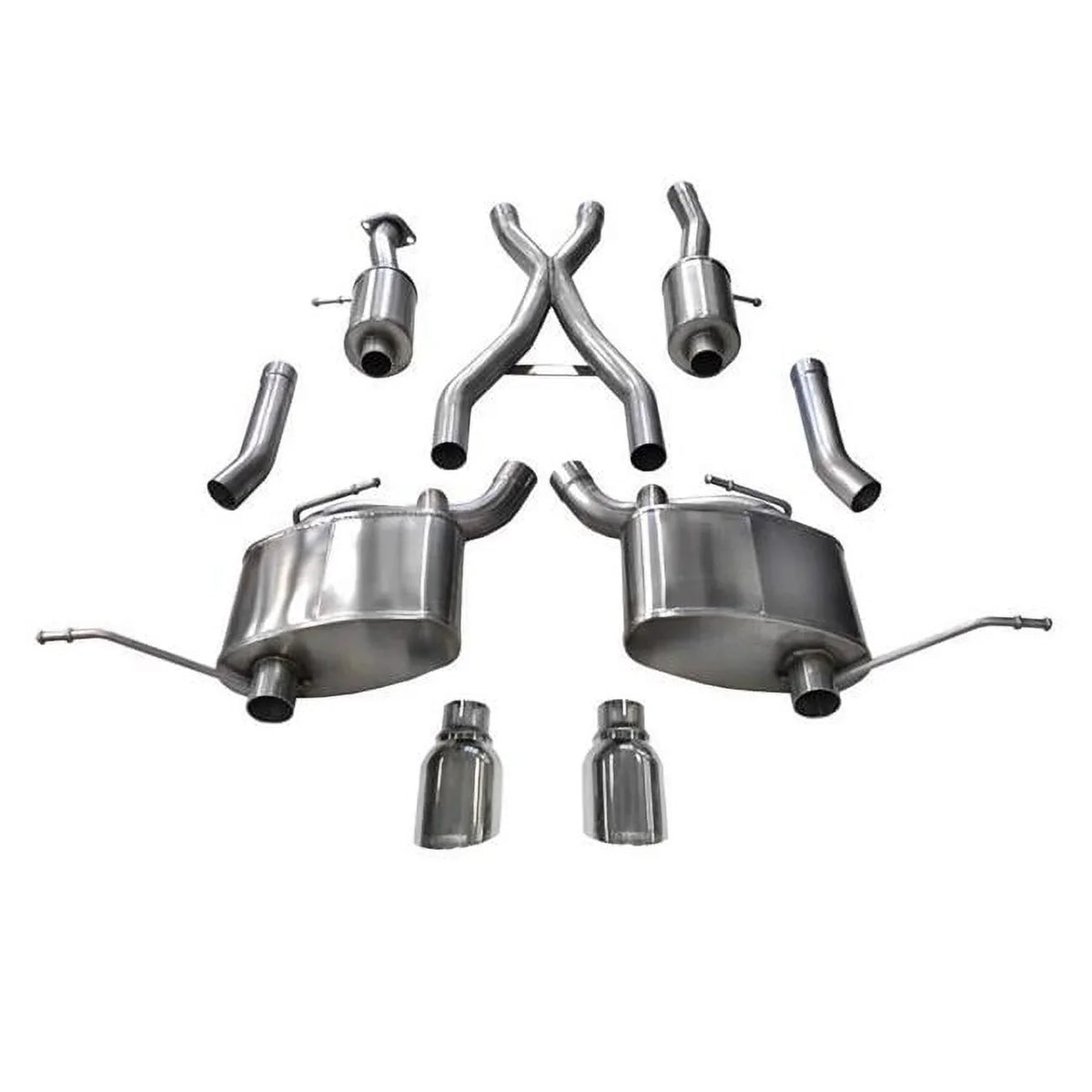 2.5 in. dia. Sport Cat-Back Rear Exit Exhaust System for 2011-2019 Jeep Grand Cherokee 5.7 L - Natural