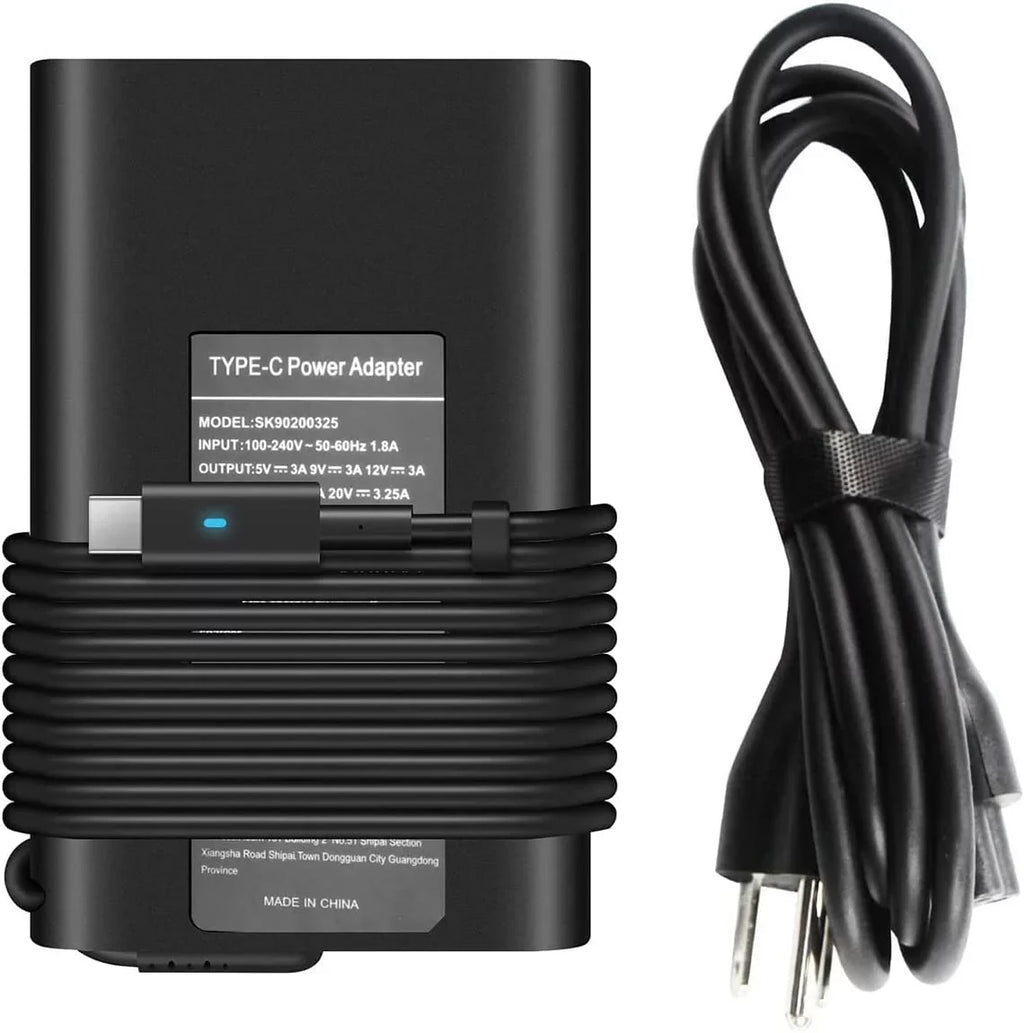 65W USB C Type C Adapter Charger for 5520 5420 5290 5285 5179 5480 5400 5310 5320 7420 7410 7370