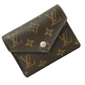 Pre-Owned Wallet Portefeuille Victorine Brown Pink Rose Ballerine Random Access Memory M62360 Trifold NZ3119 LOUIS VUITTON Ladies (Good)