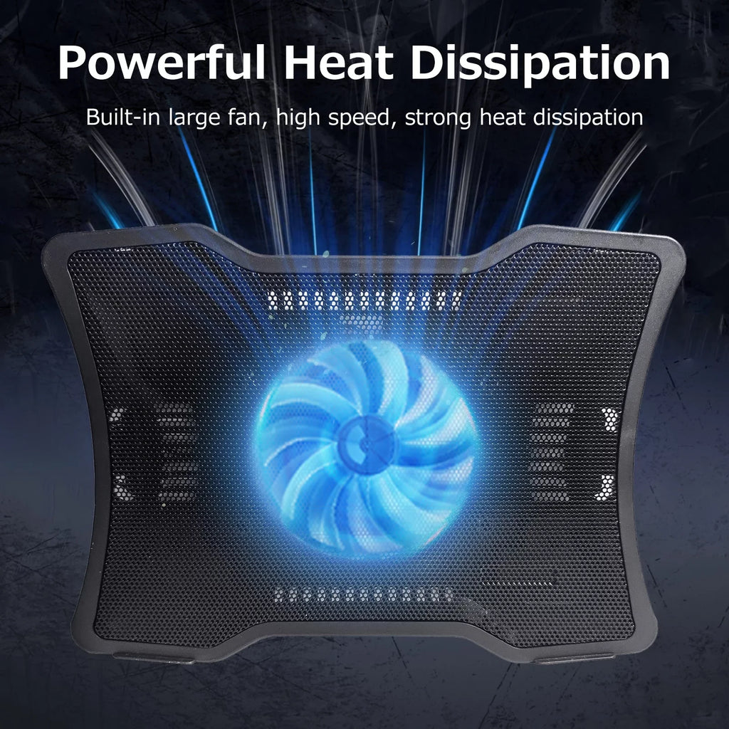 Carevas Portable Cooler Cooling Base Single Fan Design Low Noise Two USB Ports Support s Below 14 inch