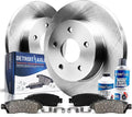 Detroit Axle - Rear Brake Kit for Dodge Grand Caravan Journey Chrysler Town & Country VW Routan Storage C/V [w/SINGLE Piston Calipers] Disc Brake Rotors Replacement Memory Brakes Pads: 12" inch Rotor