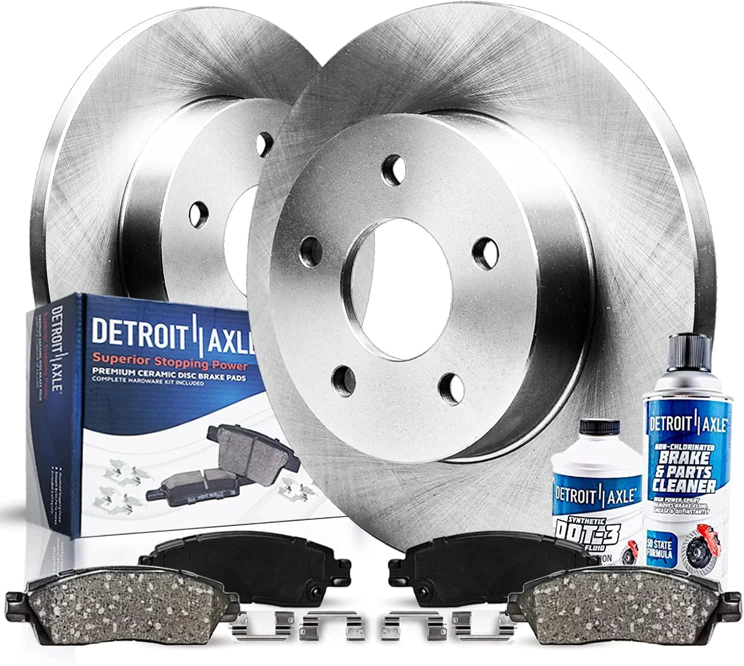Detroit Axle - Rear Brake Kit for Dodge Grand Caravan Journey Chrysler Town & Country VW Routan Storage C/V [w/SINGLE Piston Calipers] Disc Brake Rotors Replacement Memory Brakes Pads: 12" inch Rotor