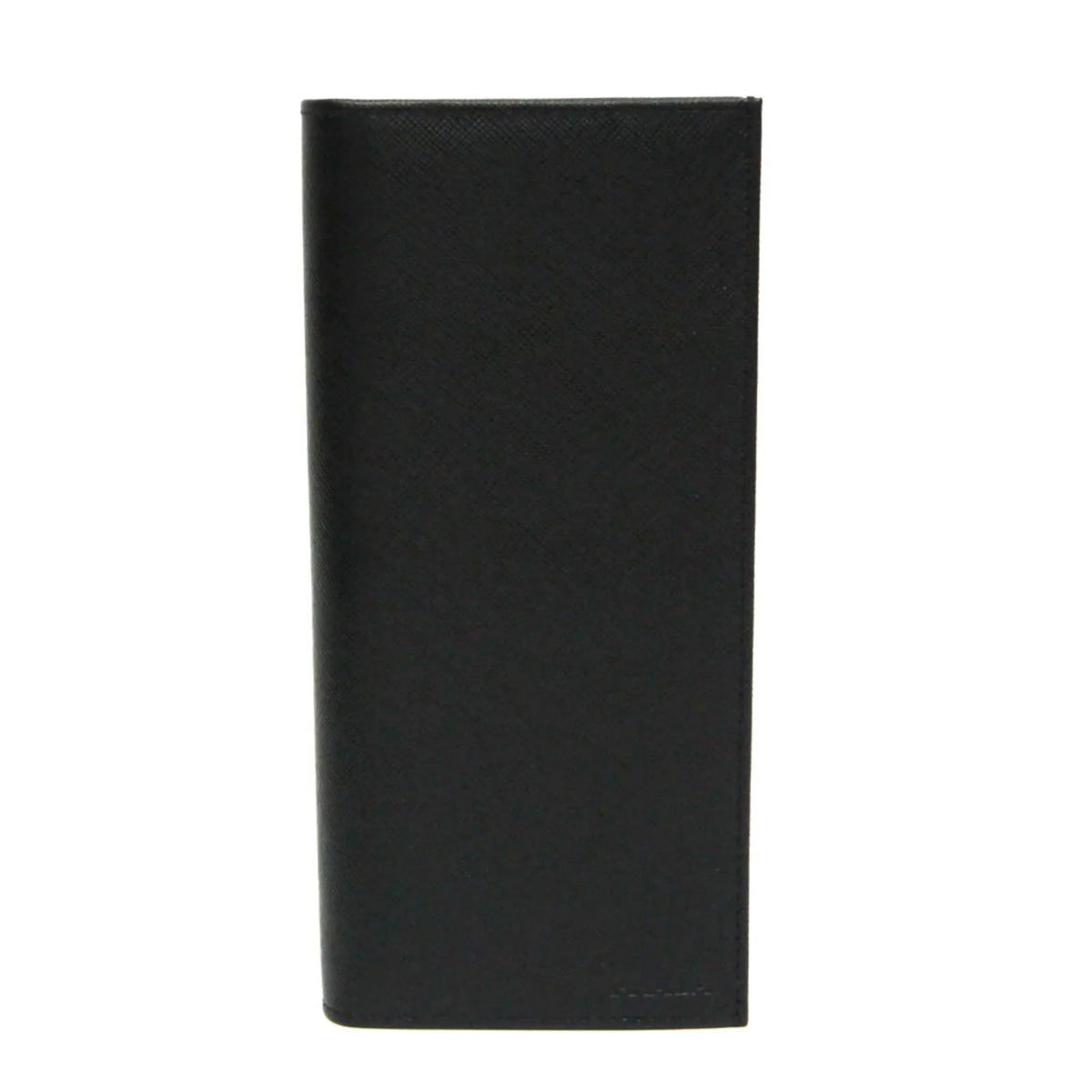 Pre-Owned Prada Saffiano 2M0836 Men's Leather Long Wallet (bi-fold) Black (Good)