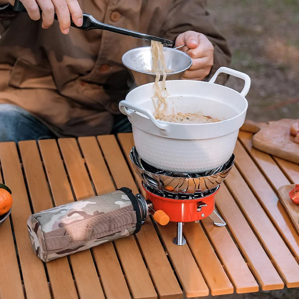 Apexeon Camping Hiking Furnace Gas Cooker, Portable Electronic Ignition Stove, Foldable Design