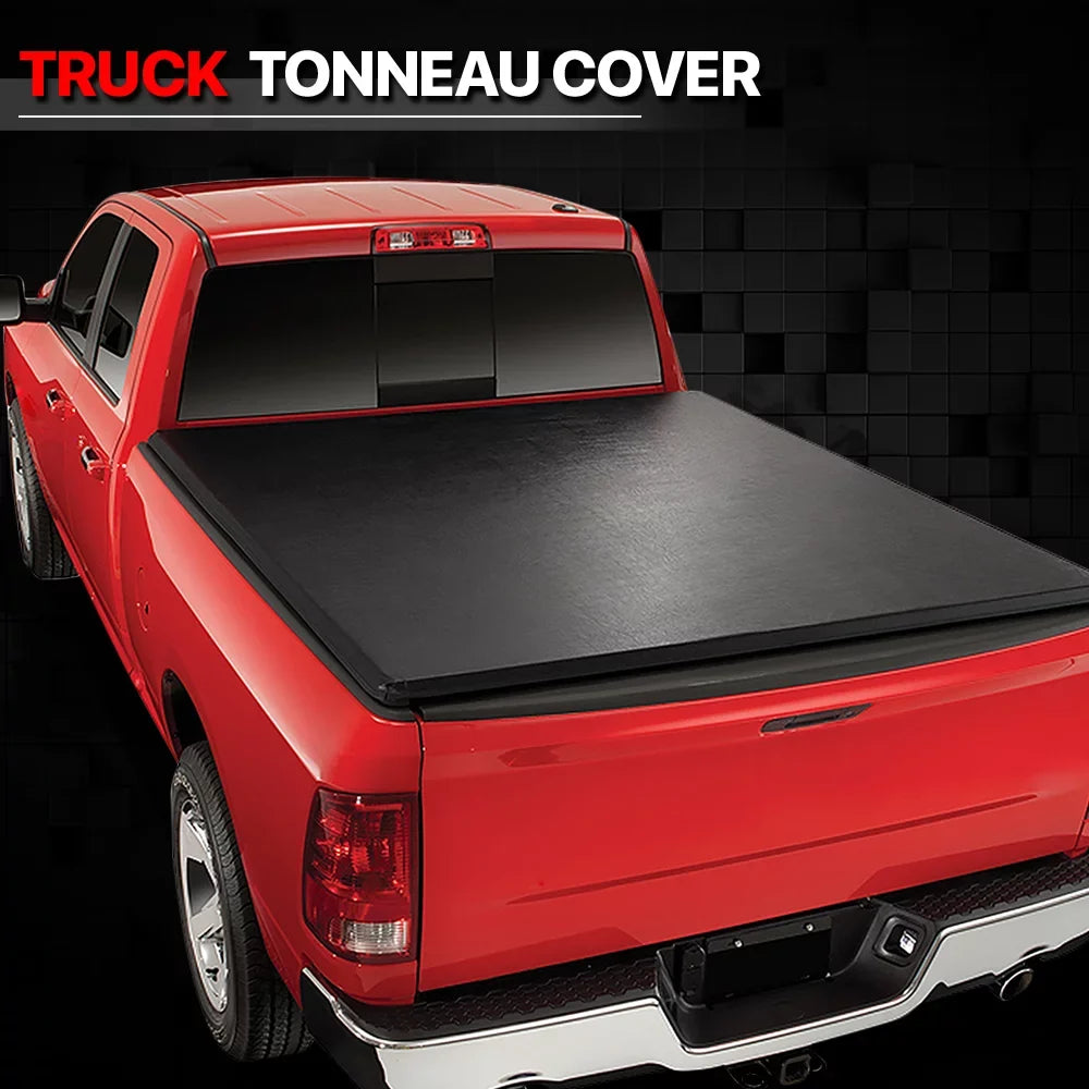 Short Bed Tonneau Cover 5.7Ft Soft Tri-Fold Fleetside for 09-21 Storage 1500/2500 Fits select: 2009,2011-2012 DODGE Memory 1500