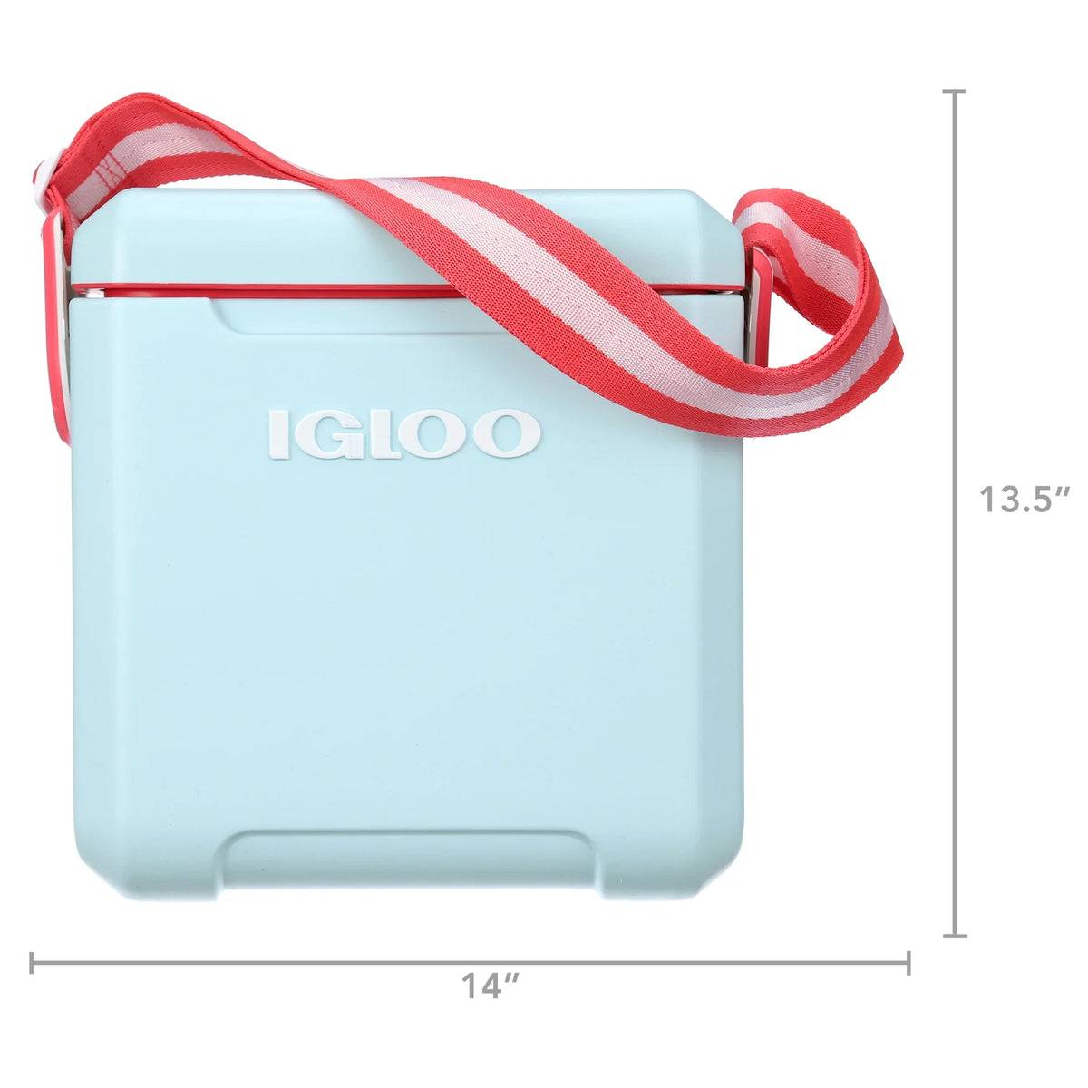 Igloo 11 Qt Tag-a-Long Hard Sided Cooler, Blue Aqua and Red