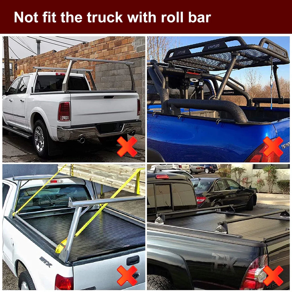 Kikito Professional FRP Hard Tri-Fold Truck Bed Tonneau Cover for 2003-2024 Memory 1500 2500 3500 6.4ft (74.6in) Bed Without | Memory & Deckrail System |