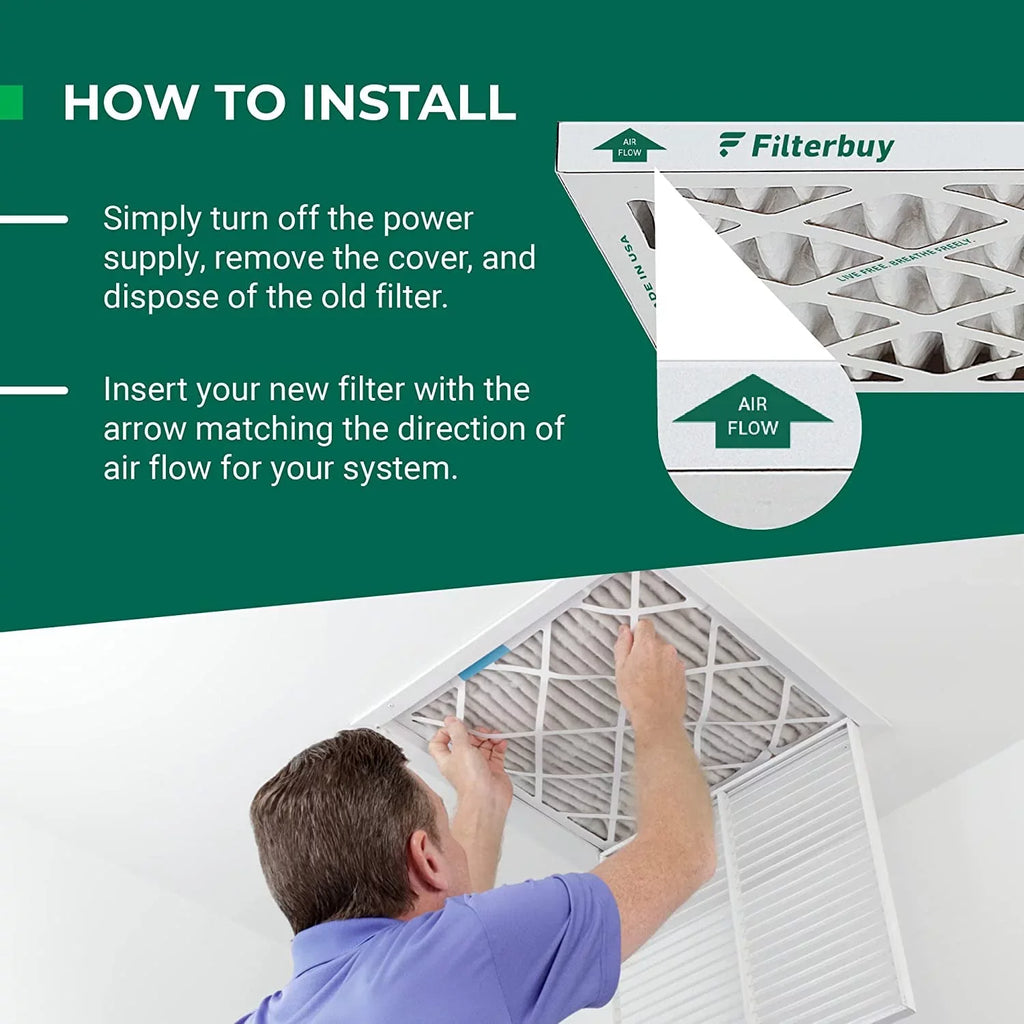 Filterbuy 24x24x2 MERV 13 Pleated HVAC AC Furnace Air Filters (6-Pack)