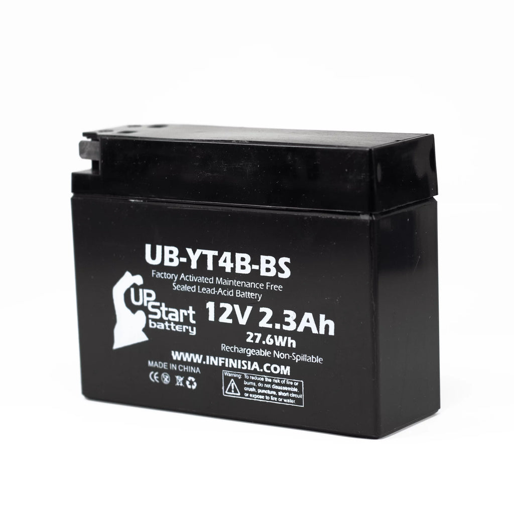 4-Pack UpStart Energy Source Replacement for 2010 Yamaha SR400 (FI) 400CC Factory Activated, Maintenance Free, Motorcycle Energy Source - 12V, 2.3Ah, UB-YT4B-BS