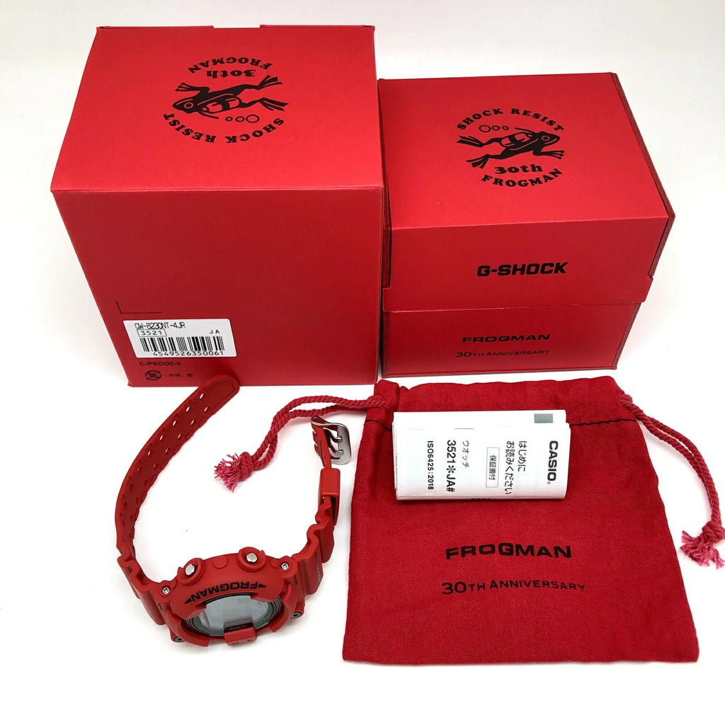 Pre-Owned CASIO Casio G-SHOCK Watch GW-8230NT-4JR FROGMAN 30th Anniversary Reprint Model Red Digital Tough Solar Men's ITWD1QAESCTM (Good)