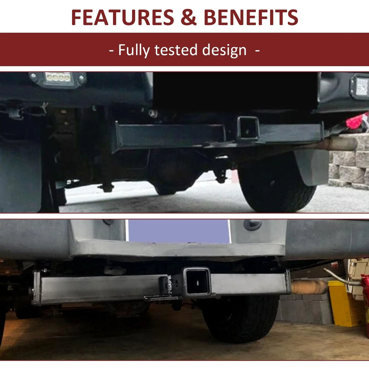 Kojem Tow Trailer Hitch Receiver 2" Class 3 for 1983 - 2012 Ford Ranger 1994-2010 Mazda B2300 B3000 B4000 Pickup