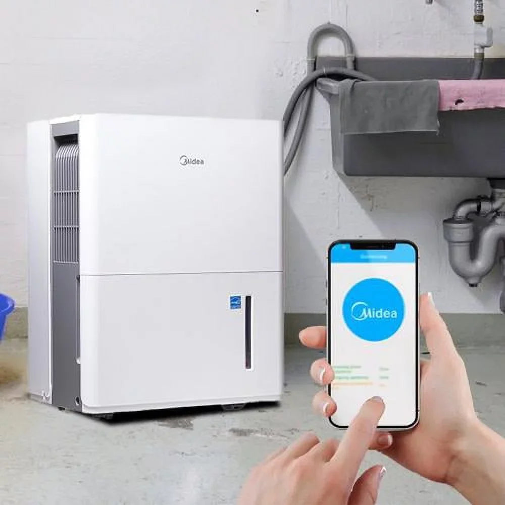 Restored Midea 22-Pint Energy Star Smart Dry Dehumidifier (Refurbished)