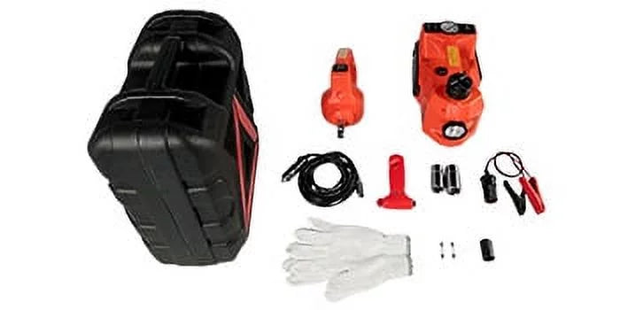 BENTISM Electric Car Jack 5T 11023lb 12V DC Auto Jack Kit with Impact Wrench and LED Flashlight All in One for SUV MPV Repairing Portable Tool Case