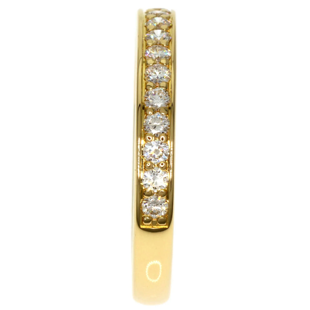 Pre-Owned Cartier Diamond Half Eternity #50 Ring K18 Pink Gold Women's CARTIER (Good)