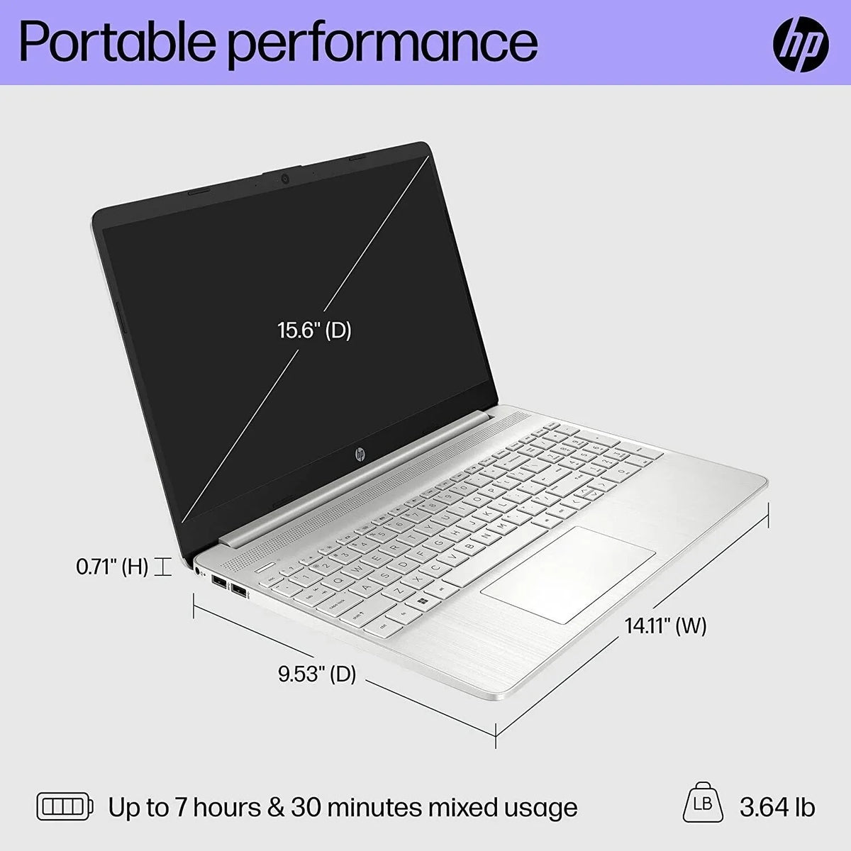 HP 15 inch , FHD Display, 12th Gen Central Unit , 16 GB Storage 512 GB Solid State Drive Iris Xe Graphics, Windows 11 Home, 15-dy5399nr (2023)