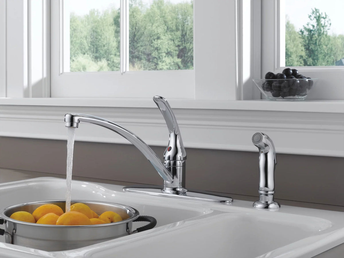 Delta Foundations® Single Handle Kitchen Faucet with Spray
