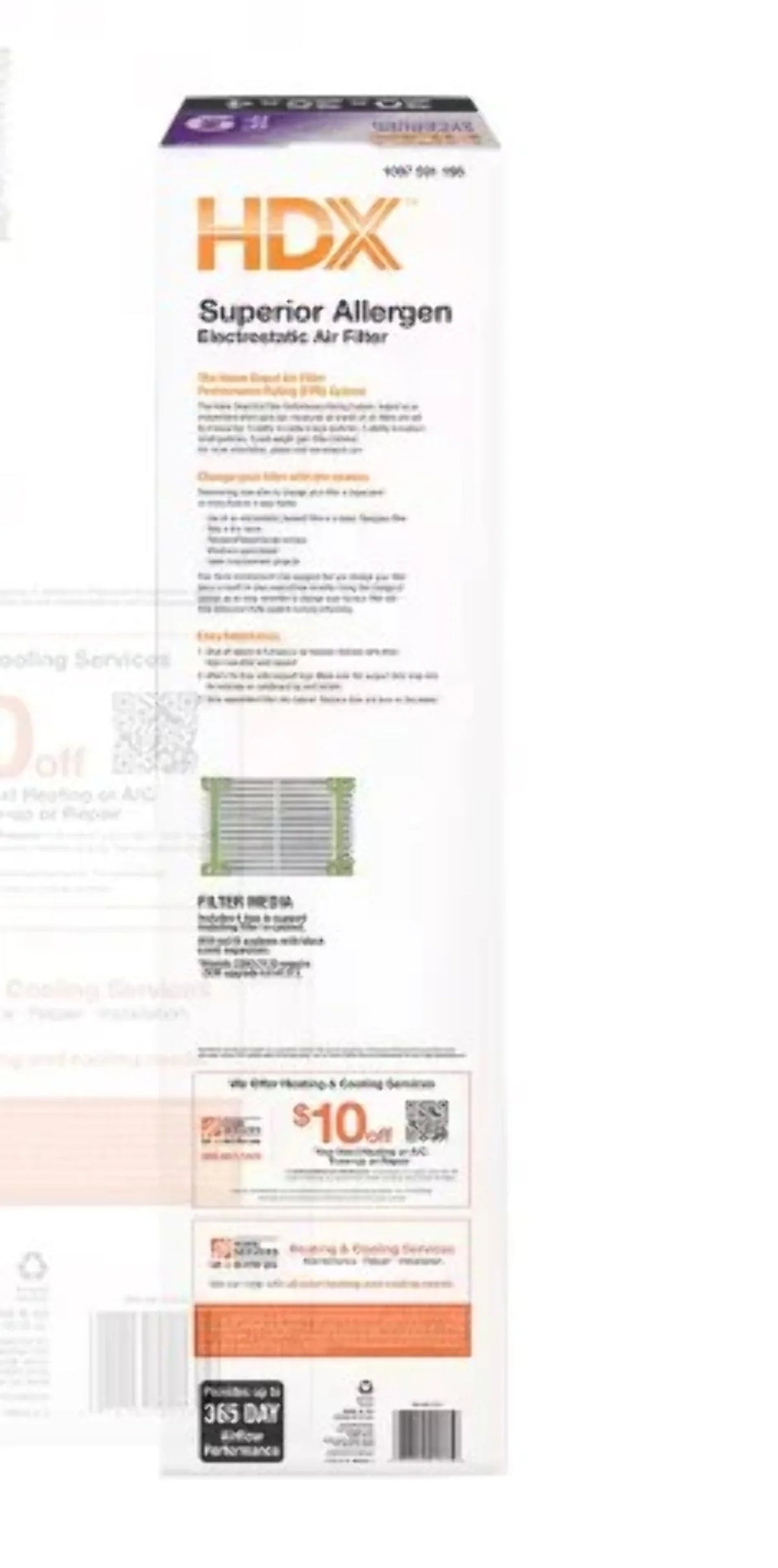 HDX 20 in. X 25 in. X 4 in. AprilAire/Space-Guard Replacement Pleated Air Filter FPR 9, MERV 11