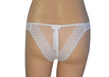La Perla Women's White Lace Trim Thong (XS)