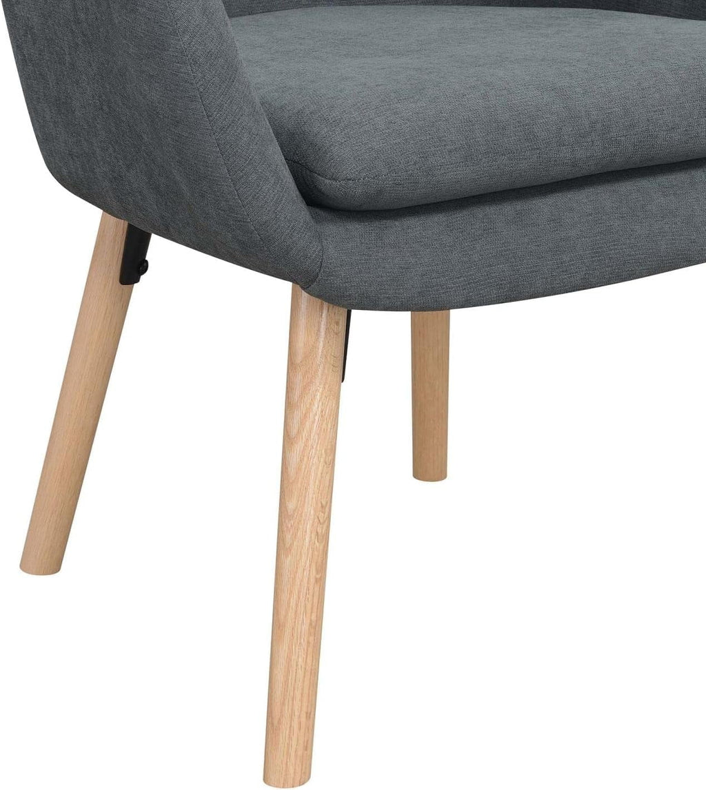 Take A Seat Charlotte Accet Chair, 25.25" L X 26.75" W X 33.5" H, Slate Gray Lie