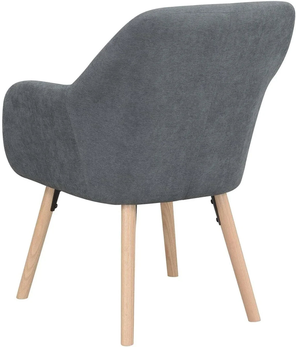 Take A Seat Charlotte Accet Chair, 25.25" L X 26.75" W X 33.5" H, Slate Gray Lie